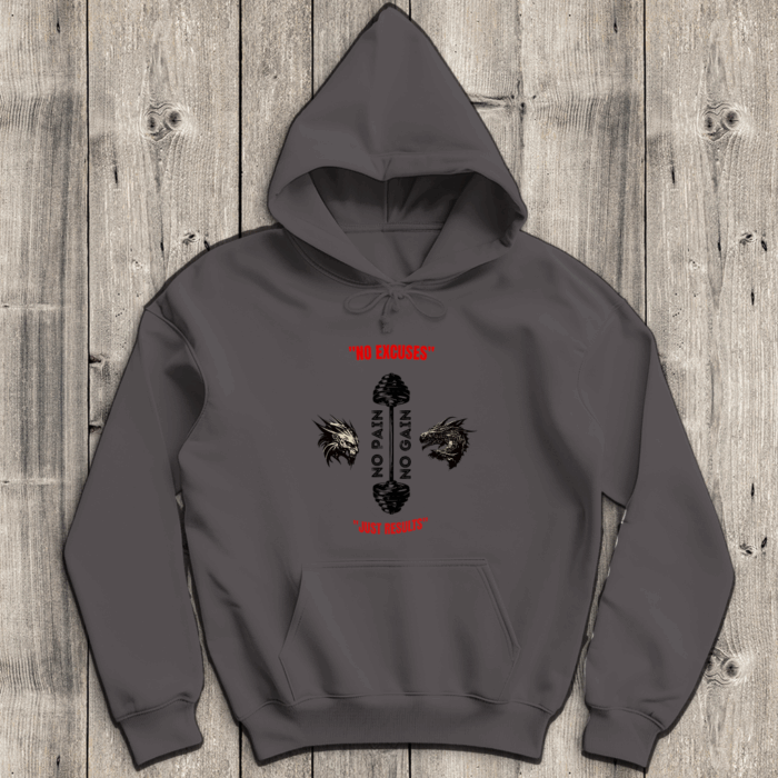 NO EXCUSES – Gym Hoodie für Männer | Motivation & Power | Stylemyprint – Bild 7
