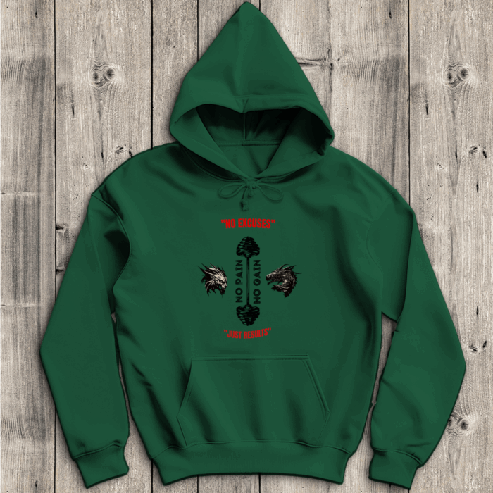 NO EXCUSES – Gym Hoodie für Männer | Motivation & Power | Stylemyprint – Bild 6