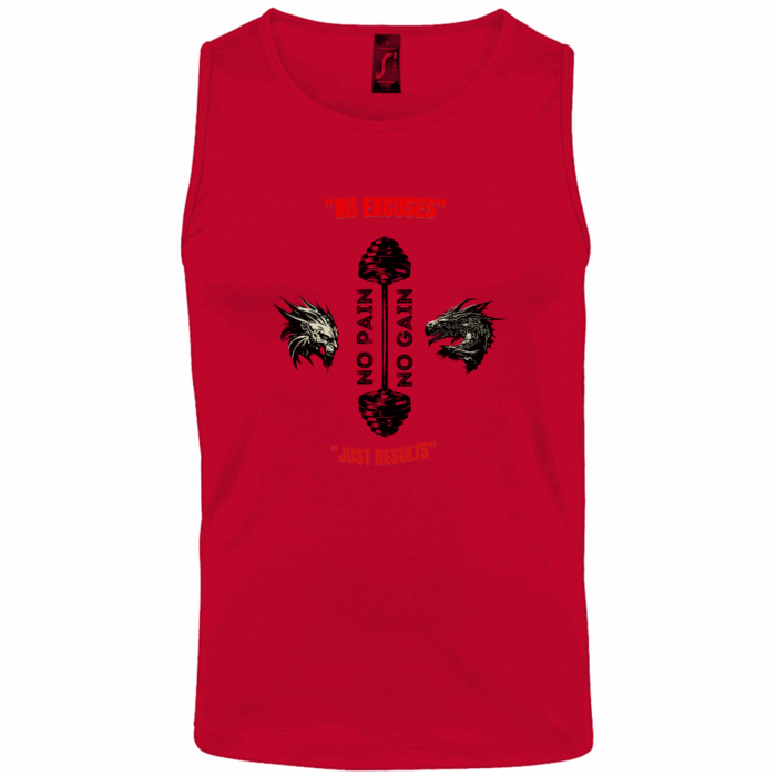 NO EXCUSES Tank Top Men | Sporty Gym Shirt for Fitness & Training – Bild 6