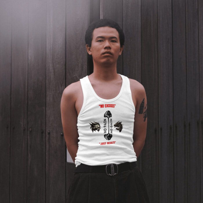 NO EXCUSES Tank Top Men | Sporty Gym Shirt for Fitness & Training