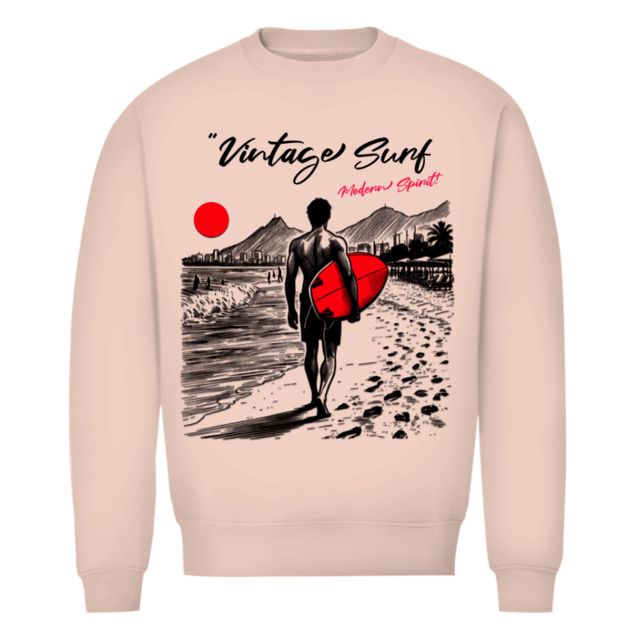 Vintage Surf Sweatshirt – Men's Organic Crew Neck | Stylemyprint – Bild 15