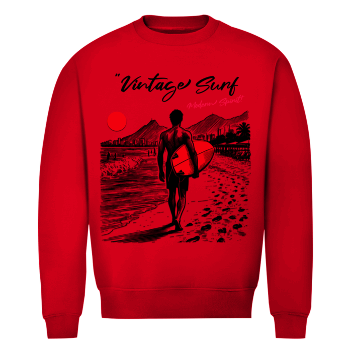 Vintage Surf Sweatshirt – Men's Organic Crew Neck | Stylemyprint – Bild 14