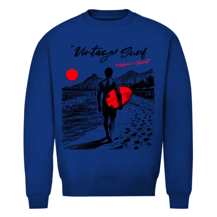 Vintage Surf Sweatshirt – Men's Organic Crew Neck | Stylemyprint – Bild 8