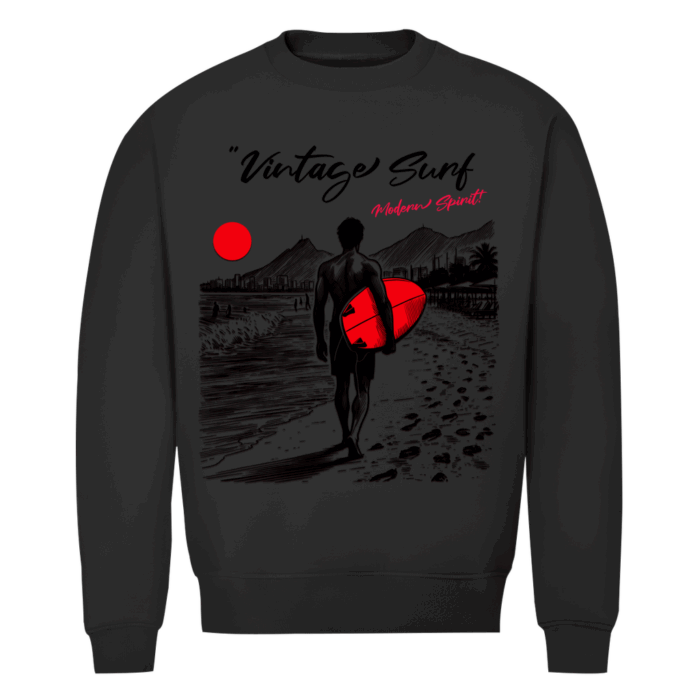 Vintage Surf Sweatshirt – Men's Organic Crew Neck | Stylemyprint – Bild 11
