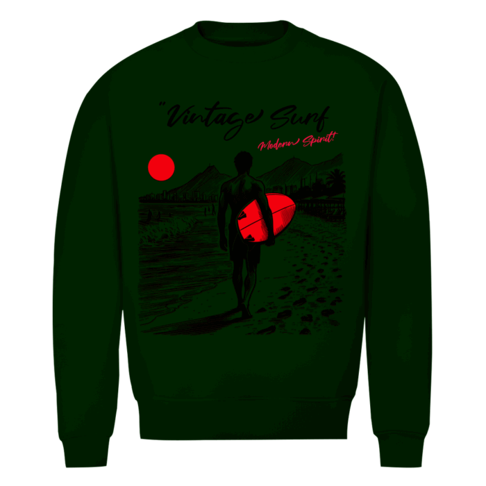 Vintage Surf Sweatshirt – Men's Organic Crew Neck | Stylemyprint – Bild 12