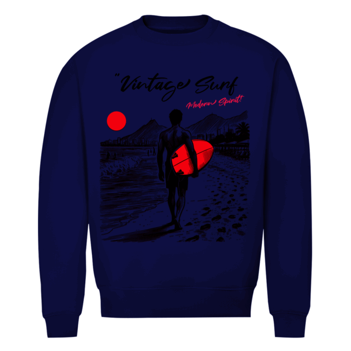 Vintage Surf Sweatshirt – Men's Organic Crew Neck | Stylemyprint – Bild 13