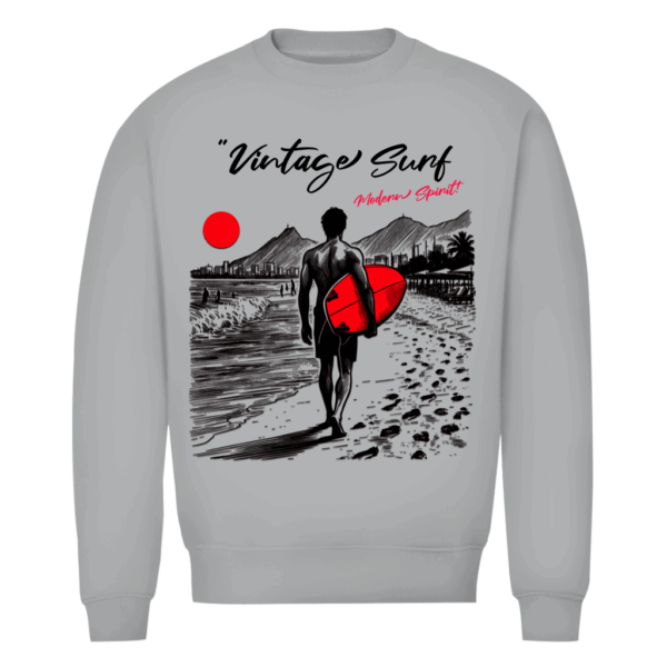 Vintage Surf Sweatshirt – Men's Organic Crew Neck | Stylemyprint