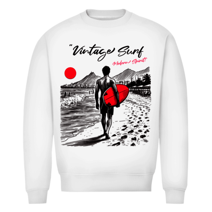 Vintage Surf Sweatshirt – Men's Organic Crew Neck | Stylemyprint – Bild 16