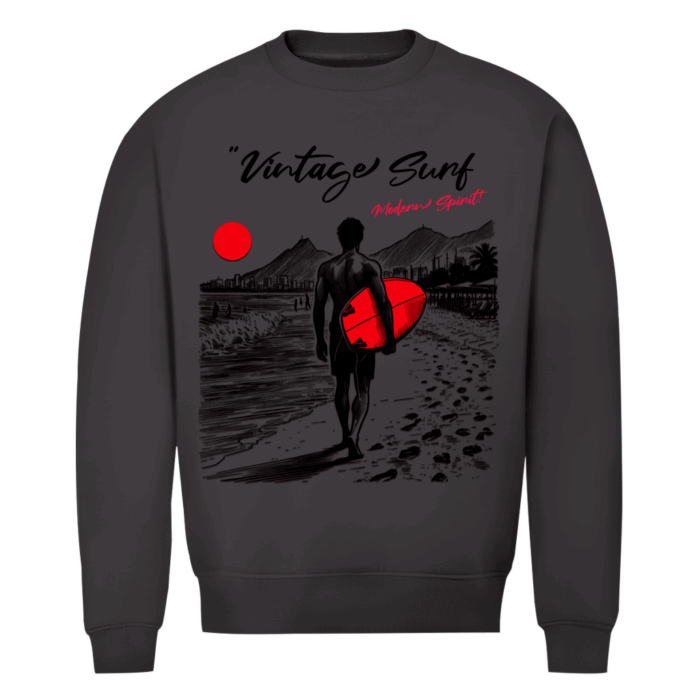 Vintage Surf Sweatshirt – Men's Organic Crew Neck | Stylemyprint – Bild 10